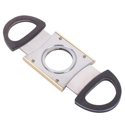 China Hot Selling Guillotine Cigar Cutter Yangjiang Custom Printed Zinc Alloy Cigar Cutter Guillotine Cutter FEIE Cigar Cutter Scissors for sale