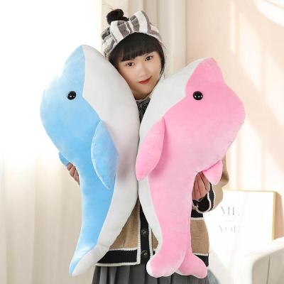 China Toy Wholesale Factory Custom Logo Personalized Soft Gift Stuffed Sea Animals Lie Dolphin Plushies Plush Toys For Kid Kid for sale