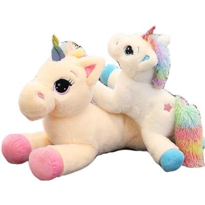 China Custom Logo Personalized Rainbow Colorful Unicorn Plushies Stuffed Animals Toys Factory Wholesale Bulk Soft Kid's Toy for sale