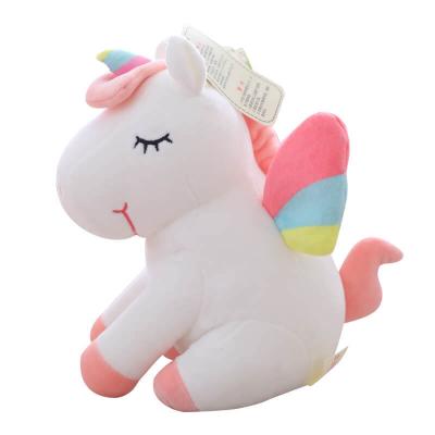 China Custom Logo Animals Personalized Pink Rainbow Colorful Unicorn Plushies Plush Toys Stuffed Factory Wholesale Bulk Soft Kid's Toy for sale