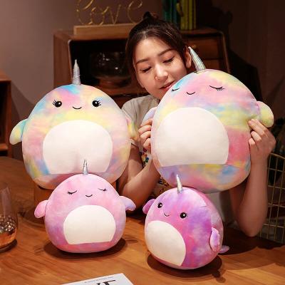 China Toy Wholesale Bulk Custom Logo Customized Factory Soft Unicorn Shark Plush Squishy Plush Doll Pillow Cushion Squishy Toy for sale