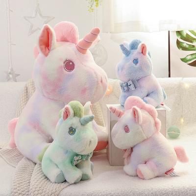 China Toy Wholesale Bulk Custom Logo Personalized Animals Unicorn Horse Plush Toys Stuffed Factory Kids Soft Rainbow Plushies Uni Colorful Animals for sale