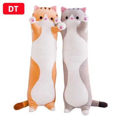 China Toy Wholesale Bulk Factory Custom Logo Personalized Soft Long Cat Hugging Sleep Pillow Cushion Plushies Stuffed Toys Plush Toys for sale