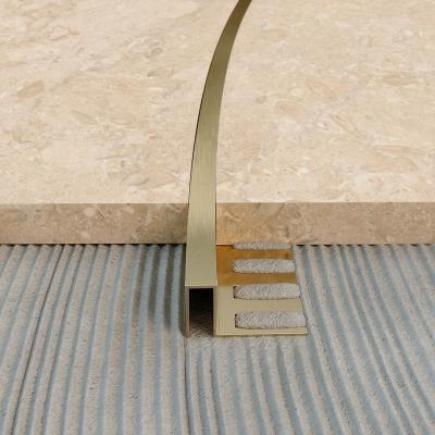 China Modern L Shaped Brass Tile Accessories Viphonya Profile Brass Tile Trim Anti-collision Waterproof for sale