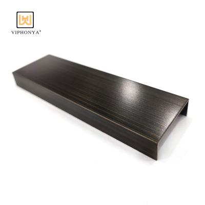 China Modern hot sale stainless steel tile edging profiles for floor or wall decorative U edge shape high quality ceramic tile trim for sale