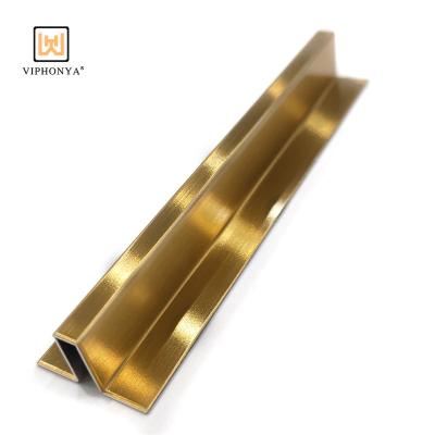 China Viphonya Modern Stainless Steel Y-Profile Customized Length Anti-fingerprint Tile Pad Y-Trim for sale