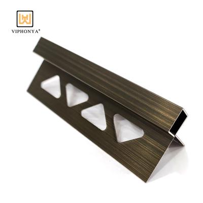 China Modern Viphonya Q Shaped Stainless Steel Profile Q Shaped Tile Trim Accessories Customized Sizes ODM OEM for sale