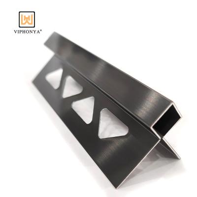 China Modern Viphonya Q Shaped Stainless Customized Designed / Colors Profile Q Shaped Tile Trim Tile Accessories Protection for sale