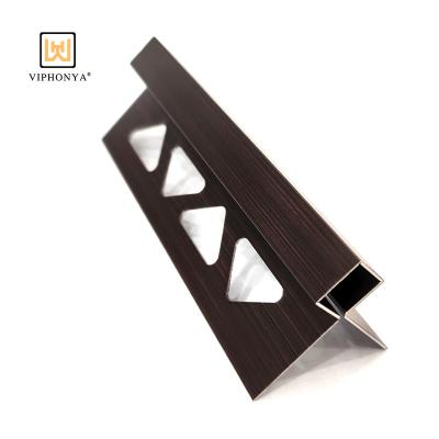 China Modern Viphonya Q Shaped Stylish Designed Stainless Steel Profile Q Shaped Tile Trim Tile Accessories for sale