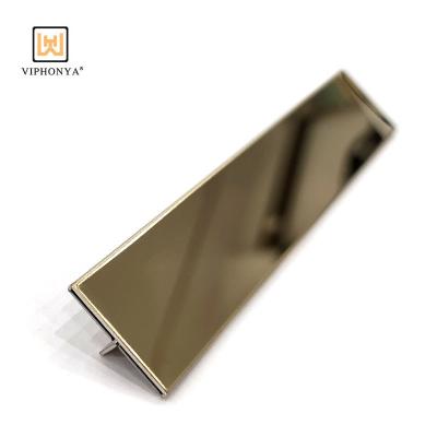 China Viphonya Modern Hot Seller T Shaped 304 Stainless Steel T Profile Metal Tile Trim For Hotel Wall for sale