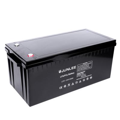 China 24v lithium lifepo4 battery 100ah solar deep cycle battery for RV/Marine/Home storage with solar panel for sale