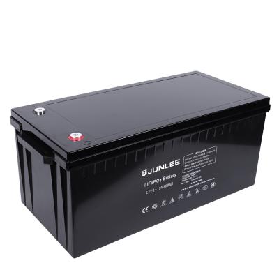 China Junlee high discharge rate solar battery for wind/storage systme 12v lithium ion lifepo4 solar energy battery 300ah for sale