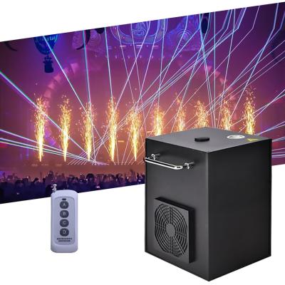 China New design KTV Christmas party wedding remote control DMX512 electric cold spark flame machine led dmx party machines wedding machines for sale