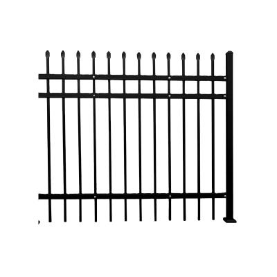 China Wrought Iron Driveway Gate Decorative Hollow 3 Foot Spearhead Powder Coated Modern Wrought Iron Gate And Fence for sale