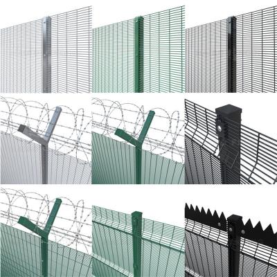 China Hot Selling Galvanized High Security Fence Corromesh Curved 358 Anti Climb Panels Price Sustainable Dense Mesh for sale