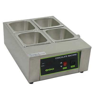 China Commercial Digital 110V 220V 4 Pan Chocolate Tempering Melting Machine Chocolate Heater for sale