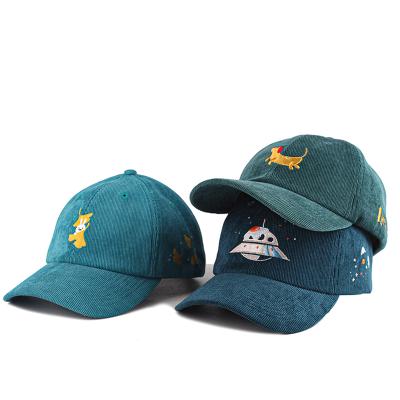 China High Quality Custom JOINT JOINT Embroidery Hat Corduroy 6 Panel Baseball Cap for sale