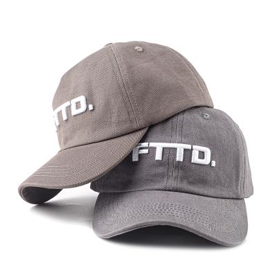 China 3D Embroidery 100% COMMON Cotton 6 Panel Baseball Cap COMMON Dad Hat For Men for sale