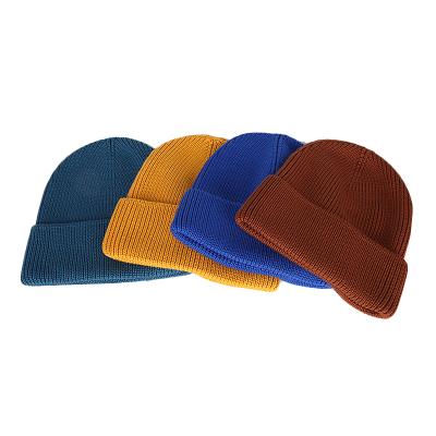 China Wholesale Custom JOINT Hat Acrylic Warm Plain Winter Fisherman Long Ribbed Sport Long Ribbed Unisex Cuff Knit Beanie for sale