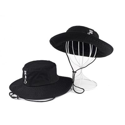 China New Striped Design Striped Bucket Hats Custom Embroidery Logo Bucket Hat for sale