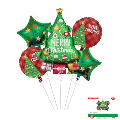 China Foil 5 PCS Christmas Decoration Balloon Bouquet for sale