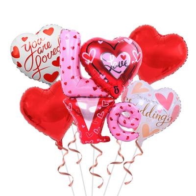 China Aluminum foil/foil a string love balloon wedding room decoration custom inflatable pink balloon wedding decoration for sale