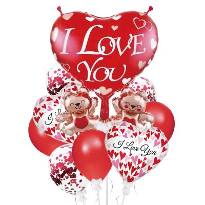 China 18 inch purchase valentines foil wedding foil/foil balloon valentine venue layout foil balloons wholesale set for sale