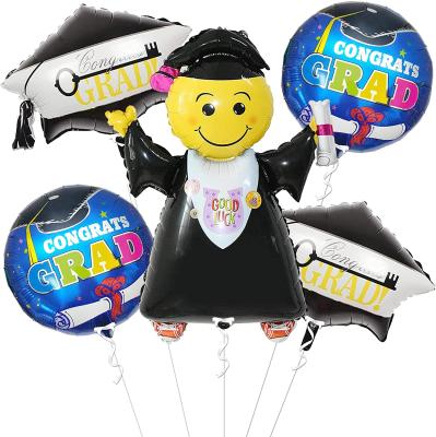 China Foil film/foil doctor new shape film cartoon balloon graduation party decoration graduation cartoon foil balloons for sale