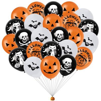 China Latex Halloween Decorated Balloon Witch Pumpkin Head Black Ghost Festival Halloween Qualatex Balloons Wholesale for sale