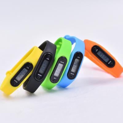 China Pedometer Watch Strap Customized OEM Digital Calorie Pedometer Watch With Cheap Wristband Sports Wristband Silicone Pedometer Watch for sale