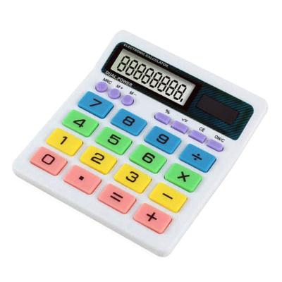 China Multipurpose Calculator Colorful Keys Solar Desktop Calculator With Big Keys for sale