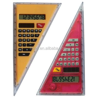 China Universal Use Funny Shape Kids Triangle Ruler Gifts Promotion Calculator Solar Calculator for sale