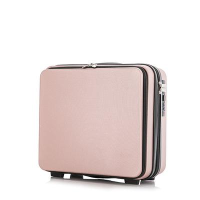 China ABS Makeup Case Front Open Cosmetic Large 16 Inch Load Bearing Suitcase for sale