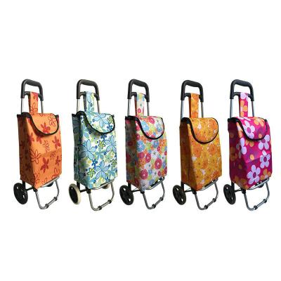 China Wholesale 600D Folding Polyester Rolled Folding Shopping Trolley Bag Shopping Trolley for sale