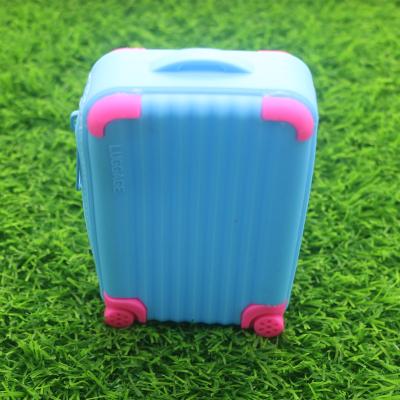 China Silicone Amazon Suitcase Shaped Silicone Luggage Coin Purse for sale