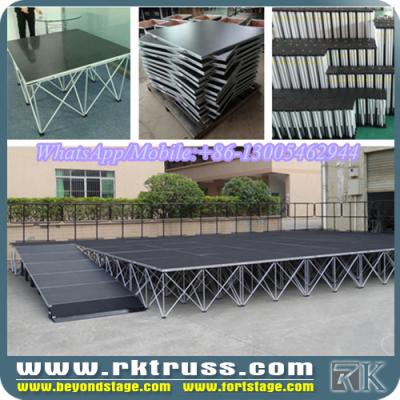 China Easy to Assemble and Disassemble RK Used Portable Stage / Fashion Show Wedding Trade Show Modular Design / Heavy Duty Concert Events Stage Indoor Outdoor Sale for sale