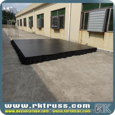 China Easy to assemble and disassemble RK truss concert stage system / mobile hydraulic stage / cheap portable stage for sale