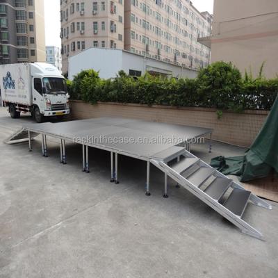 China Portable stage used mobile event stage for sale 1* 1 meter; meter 1.22*1.22; meter 1*2; 1.22*2.44meter for sale