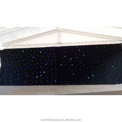 China RK Led Curtains LED Star Video Curtain In Black Flame Retardant Soft Backdrop for sale