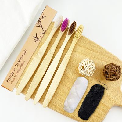 China Foldable Bamboo Toothbrush with Custom Logo Wholesale-Bamboo-Box Toothbrush FREE BPA Adults and Child Soft Set for sale