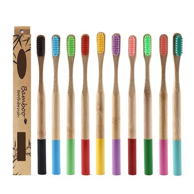 China OEM Certification Wholesale Pollution Environmental Protection CE OEM Colorful Adult Eco-Friendly Organic Bamboo Toothbrush for sale