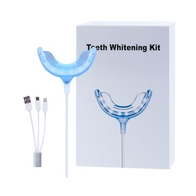 China Beautys Beautiful Smile TEETH TOOTH WHITENING Non Peroxide Oral Gel Care LED Light Mobile Phone Power Supply Teeth Whitening Kit Wireless for sale