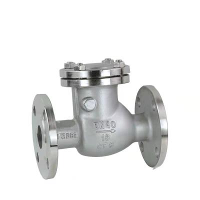 China PN16 Stainless Steel 304 General Non Return Swing Valve Flanged Check Valve DN100 for sale