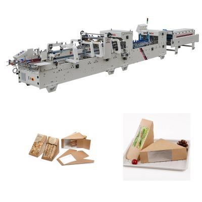 China HOT PACK PAPER BOX FOOD SANDWICH Crash Lock Bottom Automatic Folding Pasting Machine for sale