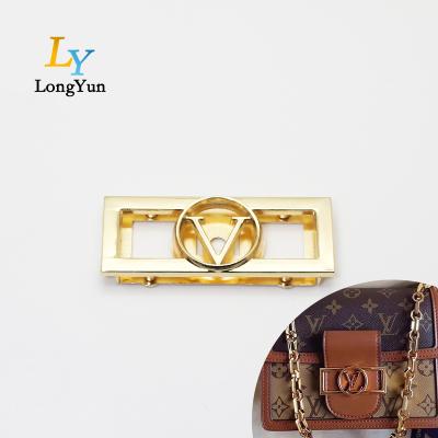 China Top Handbag Metal Accessories For Fashion Bags Ladies Handbags Accessories Metal Lock With Magnet Button for sale