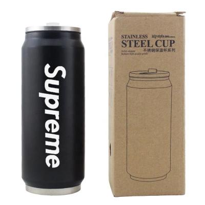 China 2022 latest style PORTABLE double wall stainless steel tumbler sublimation cola box vacuum insulated empty soda can for sale