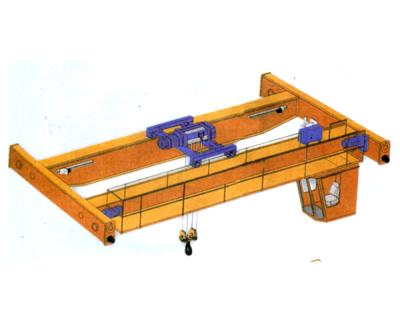 China Bridge Crane 5t Double Girder Overhead Bridge Crane Left Hand Type Electric Crane for sale