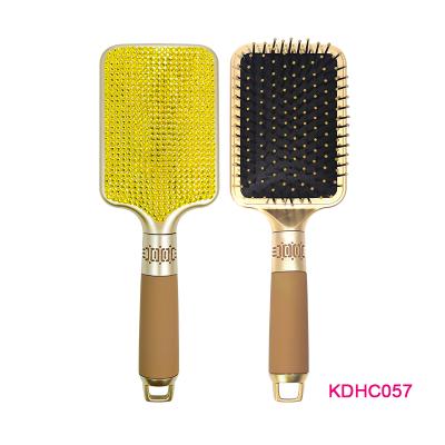 China High quality bling detangling hair brush waterproof custom crystal diamond household brush palette use for sale