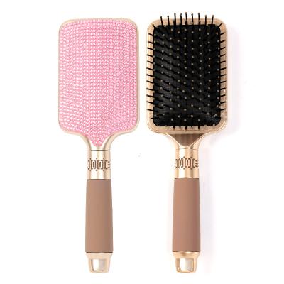 China Wholesale waterproof women's hair brush private label diamond palette bling detangling brush for sale