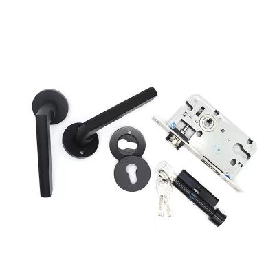 China New Design Eco - Friendly Hotel Lock System Aluminum Door Lock Handle Set For Indoor for sale